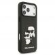 Хибриден удароустойчив кейс за iPhone 17 Pro Max - Karl Lagerfeld Karl and Choupette 3D Case (черен) 3
