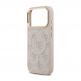 Дизайнерски кожен кейс с MagSafe за iPhone 17 Pro - Guess PU 4G Gold Frame MagSafe Leather Hard Case (розов) 4