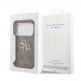 Дизайнерски кожен кейс за iPhone 17 Pro Max - Guess PU 4G Metal Logo Gold Frame Leather Hard Case (кафяв) 6