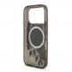 Хибриден удароустойчив кейс с MagSafe и връзка за ръка за iPhone 17 Pro - Guess IML Flowers Pearl MagSafe Case (черен) 4