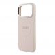 Дизайнерски кожен кейс с MagSafe за iPhone 17 Pro - Guess PU Saffiano MagSafe Leather Hard Case (розов) 4