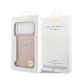 Дизайнерски кожен кейс с MagSafe за iPhone 17 Pro - Guess PU Saffiano MagSafe Leather Hard Case (розов) 6