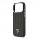 Дизайнерски кожен кейс с MagSafe за iPhone 17 Pro - Guess PU Triangle Logo MagSafe Case (черен) 4