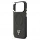 Дизайнерски кожен кейс с MagSafe за iPhone 17 Pro Max - Guess PU Triangle Logo MagSafe Case (черен) 4