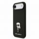 Дизайнерски силиконов кейс с MagSafe за iPhone 17 Air - Karl Lagerfeld Liquid Silicone Metal Ikonik Case (розов) 1