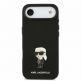 Дизайнерски силиконов кейс с MagSafe за iPhone 17 Air - Karl Lagerfeld Liquid Silicone Metal Ikonik Case (розов) 2