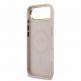 Дизайнерски кожен кейс за iPhone 17 Air - Guess PU Leather 4G Gold Frame MagSafe Case (розов) 5