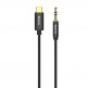 USB-C към 3.5 мм аудио кабел (120 см) - Baseus USB-C to Audio 3.5 mm Cable (черен) 1