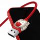 Универсален USB кабел с Lightning, microUSB и USB-C конектори (120 см) - Baseus Year of the Tiger 3-in-1 USB Cable (CASX010009) (червен) 2
