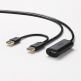 Удължителен USB кабел с две мъжки USB (500 см) - Ugreen 2 x USB 2.0 Extension Cable (черен) 1