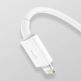 Универсален USB кабел с Lightning, microUSB и USB-C конектори (150 см) - Baseus Superior 3-in-1 USB Cable (CAMLTYS-02) (бял) 7