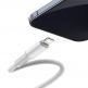 USB-C към Lightning кабел за Apple устройства с Lightning порт (100 см) - Baseus High Density Braided USB-C to Lightning Cable PD 20W (CATLGD-02) (бял) 1