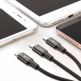 Универсален USB кабел с Lightning, microUSB и USB-C конектори (120 см) - Baseus Rapid 3-in-1 USB Cable (CAMLT-SU01) (черен) 11