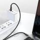 Здрав кабел с въжена оплетка за бързо зареждане за устройства с USB-C порт (200 см) - Baseus Tungsten Gold USB-C to USB-C Cable PD 2.0 100W (CATWJ-A01) (черен) 10