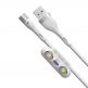 Кабел с магнитни конектори за Apple продукти с Lightning, microUSB и USB-C (100 см) - Baseus Zinc Magnetic Safe Fast Charging Data Cable (CA1T3-B02) (бял) 7