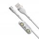 Кабел с магнитни конектори за Apple продукти с Lightning, microUSB и USB-C (100 см) - Baseus Zinc Magnetic Safe Fast Charging Data Cable (CA1T3-A02) (бял) 1