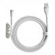 Кабел с магнитни конектори за Apple продукти с Lightning, microUSB и USB-C (100 см) - Baseus Zinc Magnetic Safe Fast Charging Data Cable (CA1T3-A02) (бял) 7