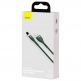 Кабел с магнитен конектор за Apple продукти с Lightning порт (100 см) - Baseus Zinc Magnetic USB Lightning Cable (CALXC-K06) (зелен) 5