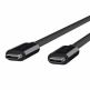 USB-C към USB-C кабел за устройства с USB-C порт (100 см) - Belkin USB-C 3.1 to USB-C 100W Cable (черен) 3