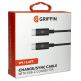 USB-C към USB-C кабел за устройства с USB-C порт (100 см) - Griffin USB-C to USB-C Cable (черен)  1