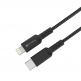 USB-C кабел към Lightning за Apple устройства - 4smarts MFI RAPIDCord PD USB-C to Lightning Cable 1m (черен) 1