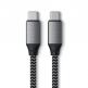 Satechi USB-C to USB-C Charging Cable 100W - USB-C към USB-C кабел за устройства с USB-C порт (25 см) (сив) 4