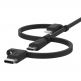 Качествен USB кабел с Lightning, microUSB и USB-C конектори (100 см) - Belkin Universal Cable 15W with Micro-USB, USB-C and Lightning Connectors (черен) 4
