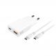 Захранване за ел. мрежа с USB-A и USB-C изходи с технология за бързо зареждане и USB-C към USB-C кабел (150 см) - 4smarts Slim Duos Mini PD Wall Charger 20W and USB-C Cable (бял) 1