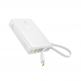 Външна батерия 10000 mAh с вграден USB-C кабел и 1xUSB-C, 1xUSB-A портове - Baseus PicoGo Digital Display Power Bank With USB-C Cable 45W 10000mAh (бял) 1