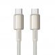 Кабел с бързо зареждане за устройства с USB-C порт - Baseus Tungsten Gold USB-C to USB-C Cable 240W (P10319800G21-01) (200 см) (златист)  3
