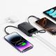 Външна батерия с вграден USB-C и Lightning кабел и USB-C, USB-А портове - Baseus Qpow3 Digital Display Power Bank With USB-C And Lightning cable 22.5W 20000mAh (черен) 4