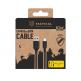 Здрав кабел с въжена оплекта за устройства с USB-C порт - Tactical Stitch Thread USB-A to USB-C Cable (30 см) 15W (черен) 1