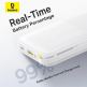 Външна батерия 10000 mAh с вграден USB-C кабел и 1xUSB-C, 1xUSB-A портове - Baseus Bipow 2 Digital Display Power Bank With USB-C Cable 20W 10000mAh (бял) 12