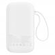 Външна батерия с вграден USB-C и Lightning кабел и USB-C, USB-А портове - Baseus Qpow2 Digital Display Power Bank With USB-C and Lightning cable 22.5W 20000 mAh (бял) 2