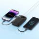 Външна батерия с вграден USB-C и Lightning кабел и USB-C, USB-А портове - Baseus Qpow2 Digital Display Power Bank With USB-C and Lightning cable 22.5W 20000 mAh (черен) 7