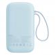 Външна батерия с вграден USB-C и Lightning кабел и USB-C, USB-А портове - Baseus Qpow2 Digital Display Power Bank With USB-C and Lightning cable 22.5W 20000 mAh (син) 2