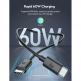 Здрав кабел с бързо зареждане за устройства с USB-C - RavPower RP-CB1022 USB-C to USB-C Cable 60W (200 см) (черен) 1