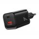 Захранване за ел. мрежа с USB-A и USB-C изходи и технология за бързо зареждане - Joyroom Speed ​​Series Fast Wall Charger PD 30W (черен) 1