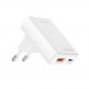 Захранване за ел. мрежа за мобилни устройства с USB-A и USB-C изходи и с технология за бързо зареждане - 4smarts GaN latPlug Duos 20W Wall Charger (бял) 3
