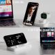 Тройна поставка (пад) за безжично зареждане за iPhone с MagSafe, Apple Watch, AirPods Pro и Qi съвместими мобилни устройства - 4smarts Qi2 Charging Station Trident With Apple Watch Charger (бял) 4