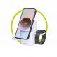 Преносима тройна поставка (пад) за безжично зареждане за iPhone с MagSafe, Apple Watch, AirPods и Qi съвместими мобилни устройства - Mobile Origin PW11 3-in-1 MagSafe Qi2 Charging Station (бял) 6