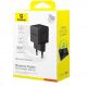  Захранване за ел. мрежа с USB-A и USB-C изходи и технология за бързо зареждане - Baseus Palm Dual Fast Wall Charger 20W (P10111608113-00) (черен) 6