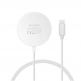 Поставка (пад) за безжично зареждане за iPhone с Magsafe - 4smarts Qi2 USB-C Magnetic Wireless Qi Charger 25W (бял) 3