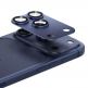 Предпазни стъклени лещи с цяла метална плочка за камерата на iPhone 17 Pro - Benks Glass Warrior Metal Lens Protector Tempered Glass (син) 1