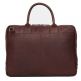 Knomo Foster Leather Laptop Briefcase - луксозна кожена чанта за преносими компютри до 14 инча (кафяв) 1