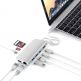 Satechi USB-C Multimedia Adapter - мултифункционален хъб за свързване на допълнителна периферия за MacBook Pro (сребрист) 3