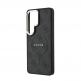Дизайнерски кожен кейс с MagSafe за Samsung Galaxy S26 Ultra - Guess PU 4G Gold Frame MagSafe Leather Hard Case (черен) 4