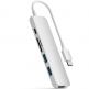 Satechi USB-C Multiport Adapter V2 - мултифункционален хъб за свързване на допълнителна периферия за компютри с USB-C (сребрист) 3