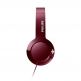 Philips Bass+ SHL3075RD On-Ear Headphones - слушалки с микрофон за мобилни устройства с 3.5 мм стерео-жак (червен) 2