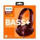 Philips Bass+ SHL3075RD On-Ear Headphones - слушалки с микрофон за мобилни устройства с 3.5 мм стерео-жак (червен) 4